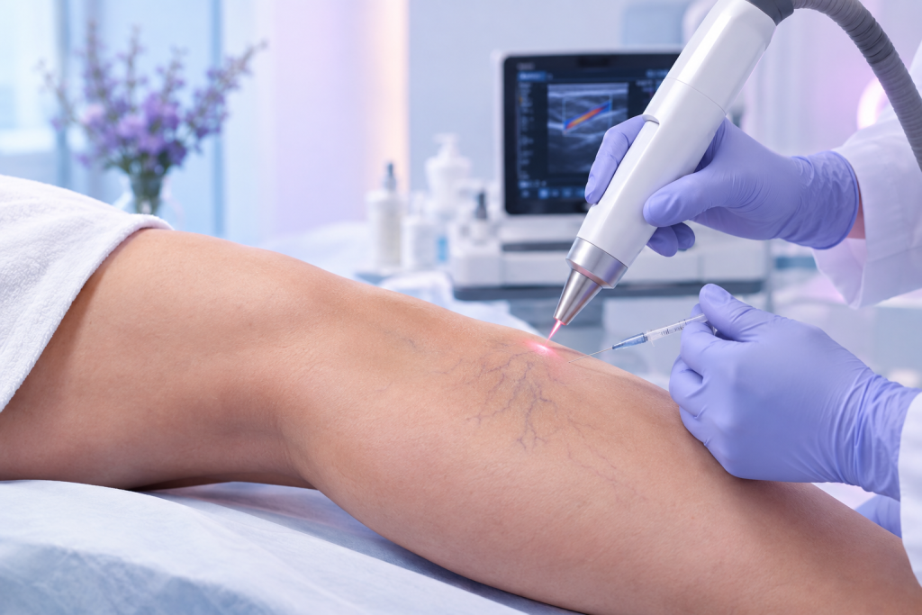 Laser para vasinhos e escleroterapia: entenda esta poderosa combinação para eliminar vasinhos